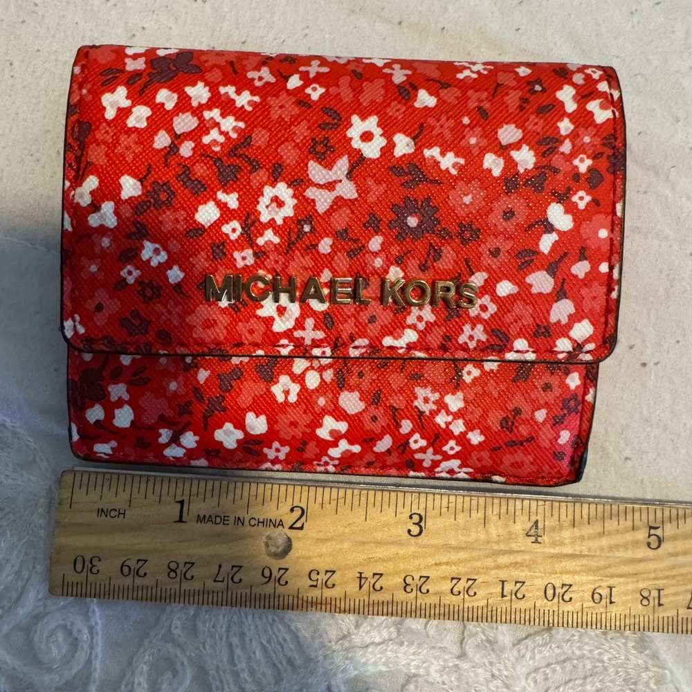 Michael Kors Red Floral Wallet
